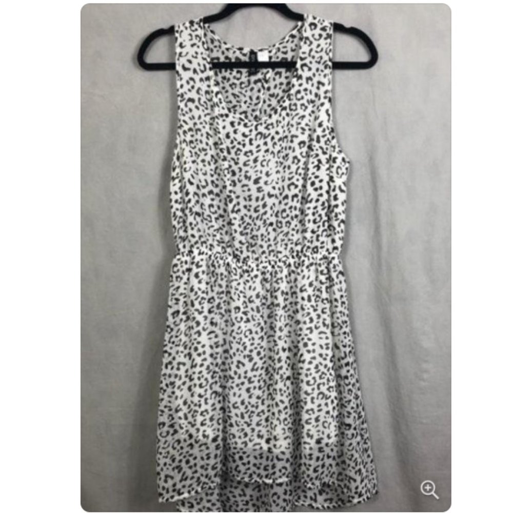 White leopard print sundress